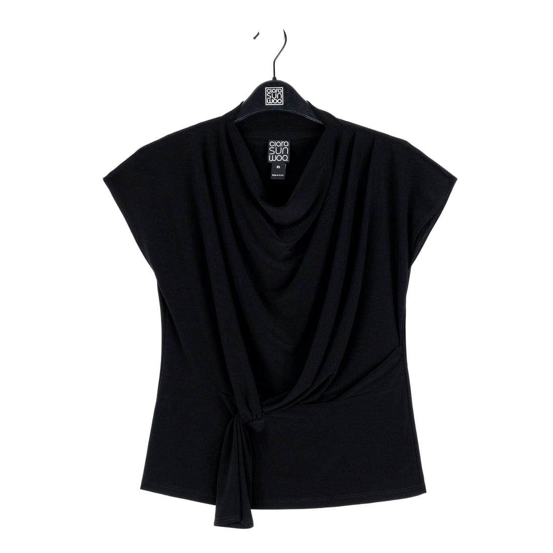 Clara Sunwoo Drape Neck Loop Front Top