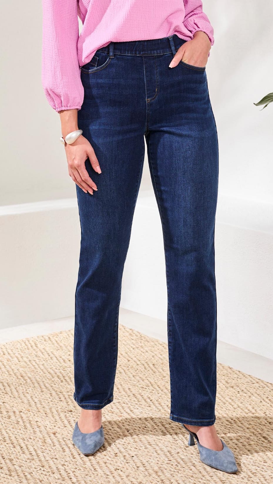 Tribal Sophia Curvy Boundless Pull-On Straight Jean - Multiple Colors