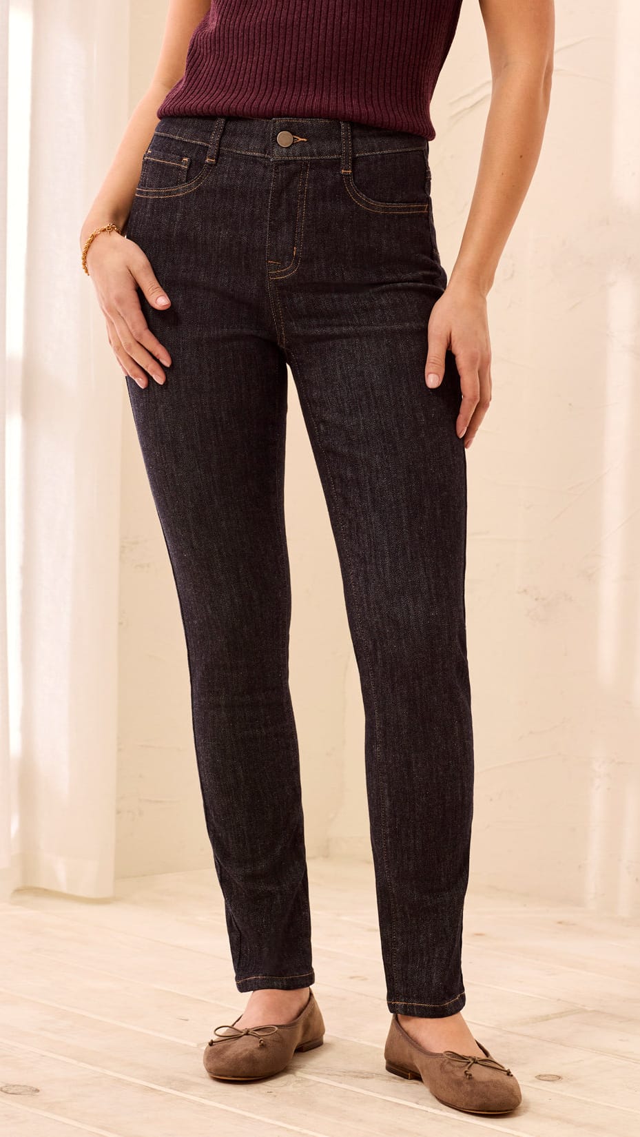 Tribal Sophia Curvy High Rise Slim Ankle Jean