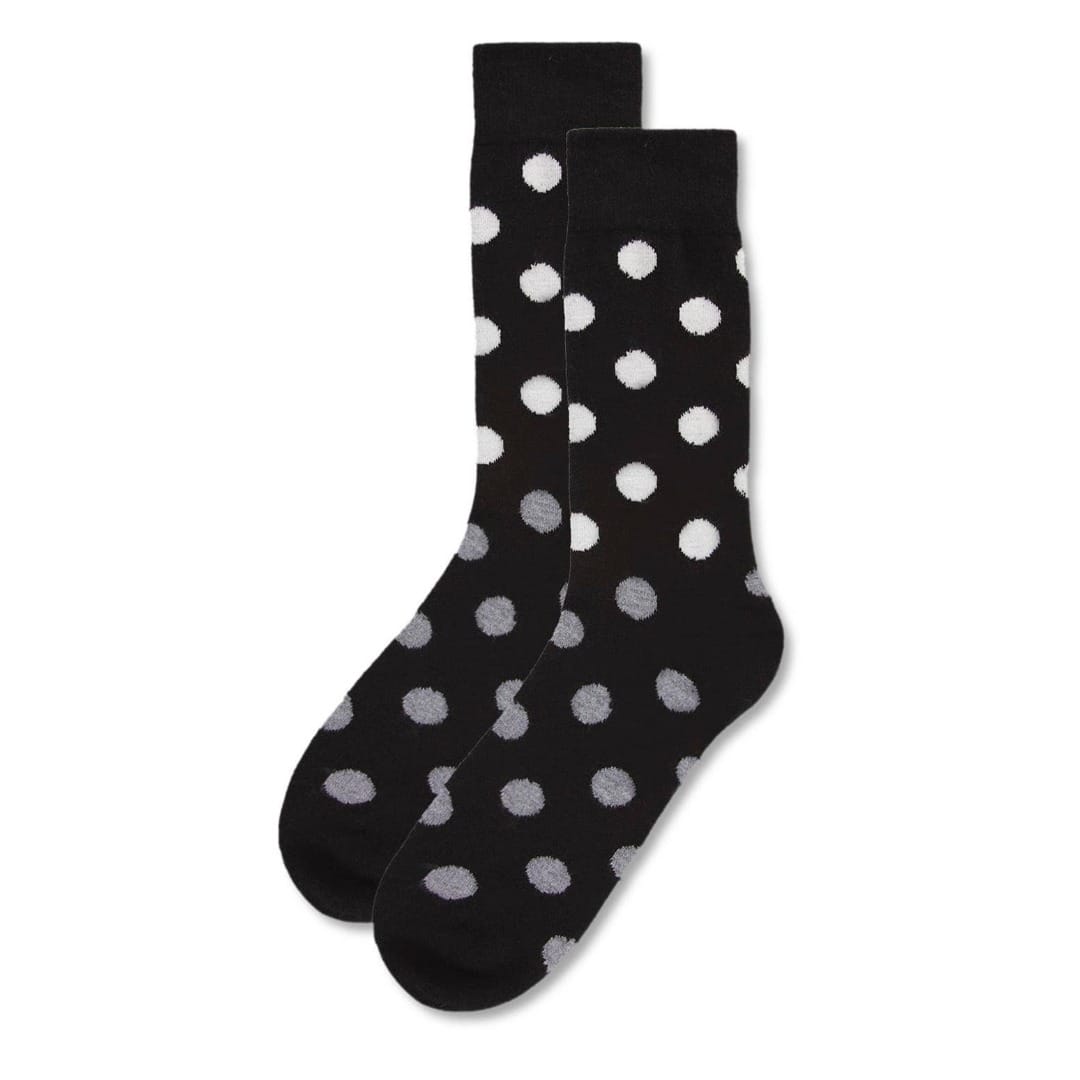MeMoi Men's Polka Dot Cashmere Crew Socks