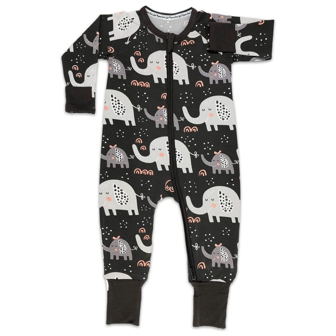 Good Luck Sock Baby Zipper Pajamas - Multiple Prints