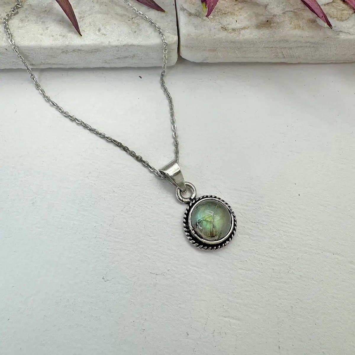 Anju Small Labradorite Stone Necklace
