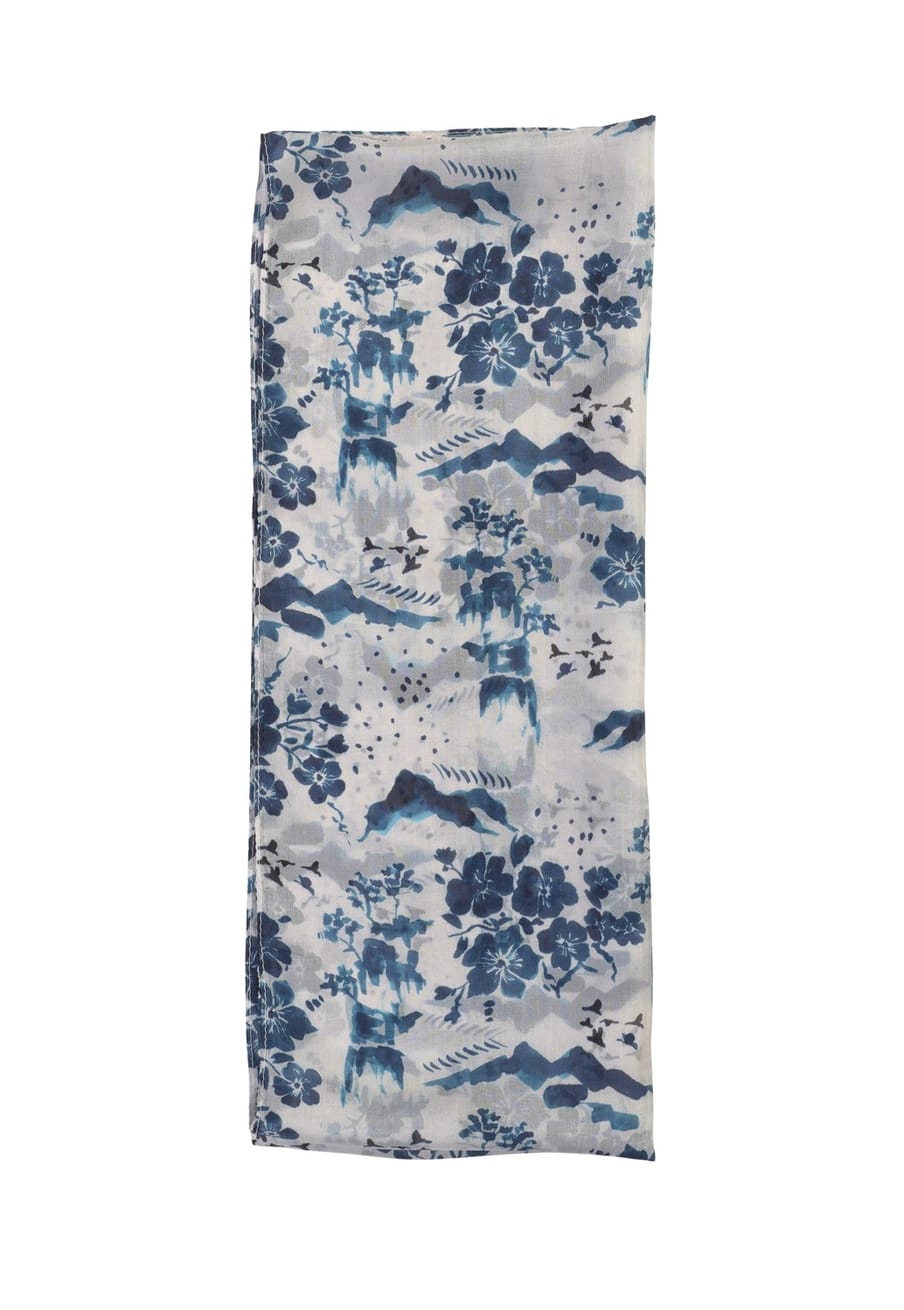 Quintessential Kyoto Cream Silk Scarf