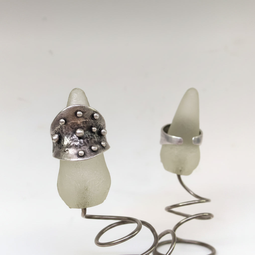 Volare Small Bead Accent Adjustable Ring - #4BR91s