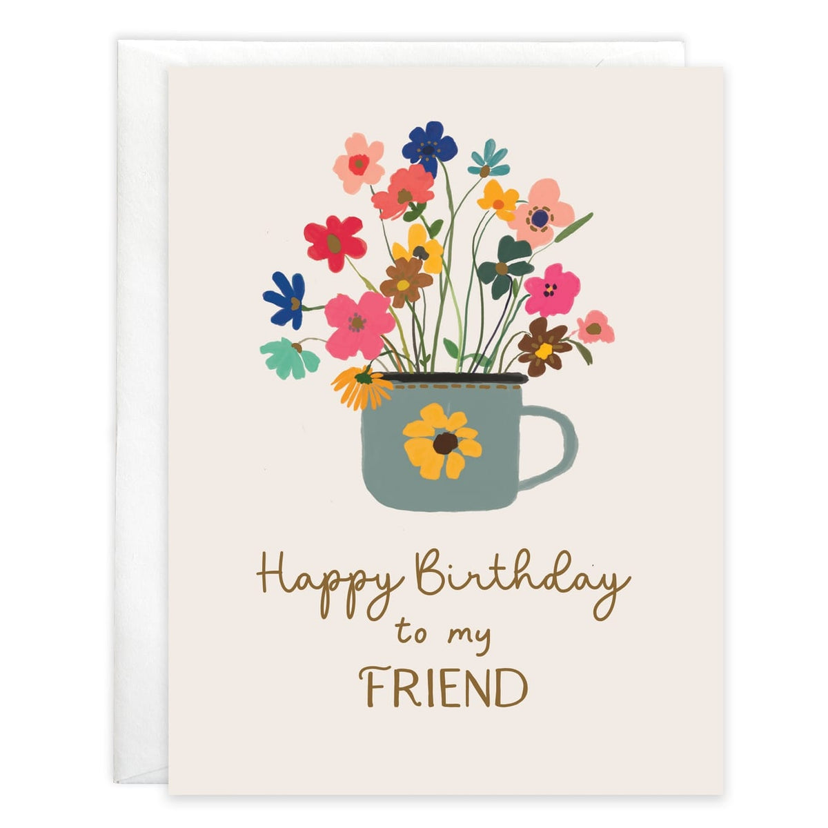 Gina B Designs Cup of Flowers Birthday Card