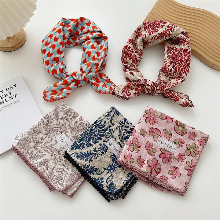 Lightweight Square Head Scarf - Multiple Prints
