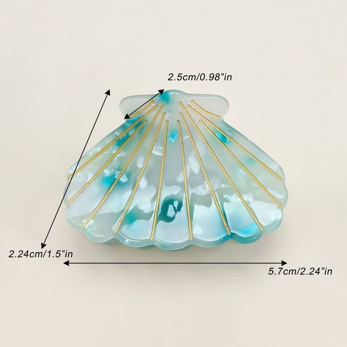 Small Shell Hair Claw - Multiple Colors