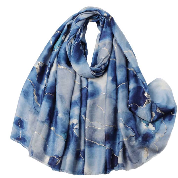 Shimmer Print Scarf - Multiple Colors