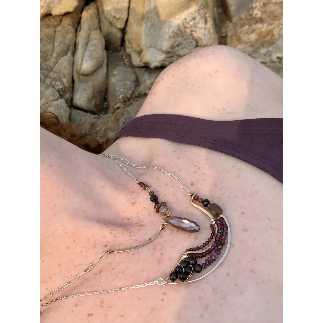 Art By Any Means Graceful Garnet Necklace
