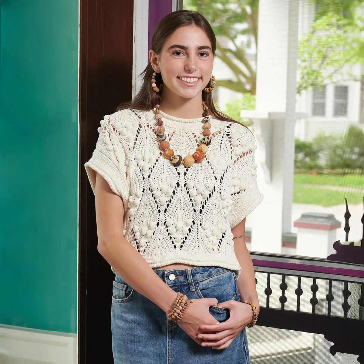World Finds Kantha Desertscape Necklace