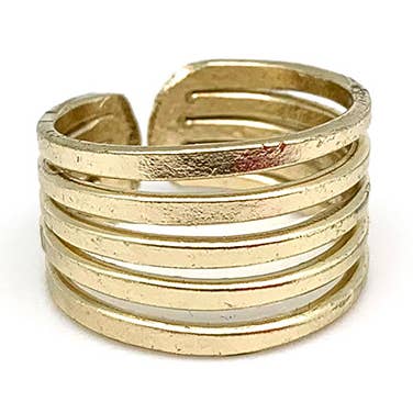 Anju Jewelry Silver Thick Band Ring - Multiple Metals