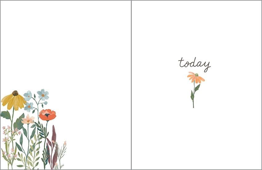Wildflower Stems Thinking Of You Greeting Card