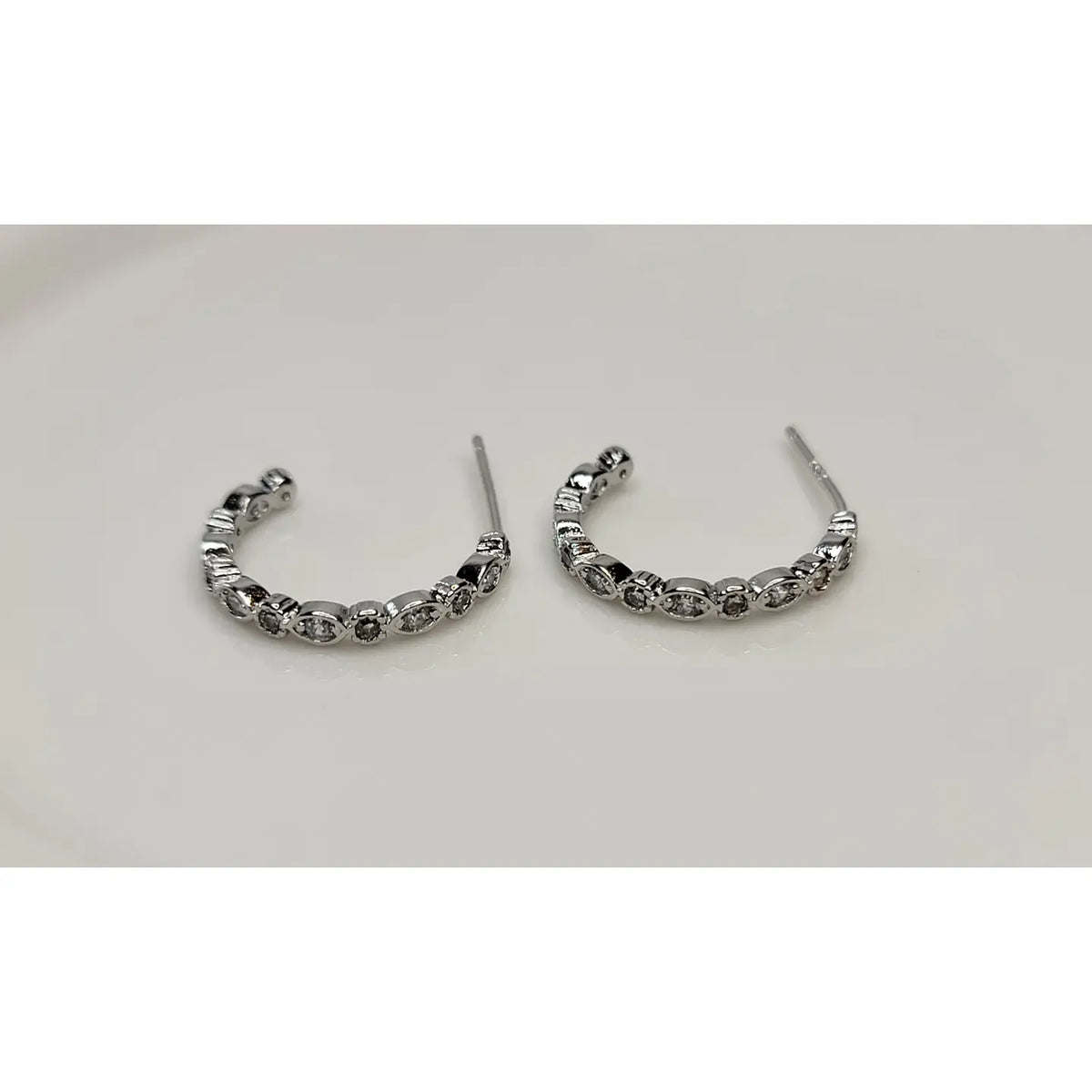 Betty Oh Small CZ Antique Hoops