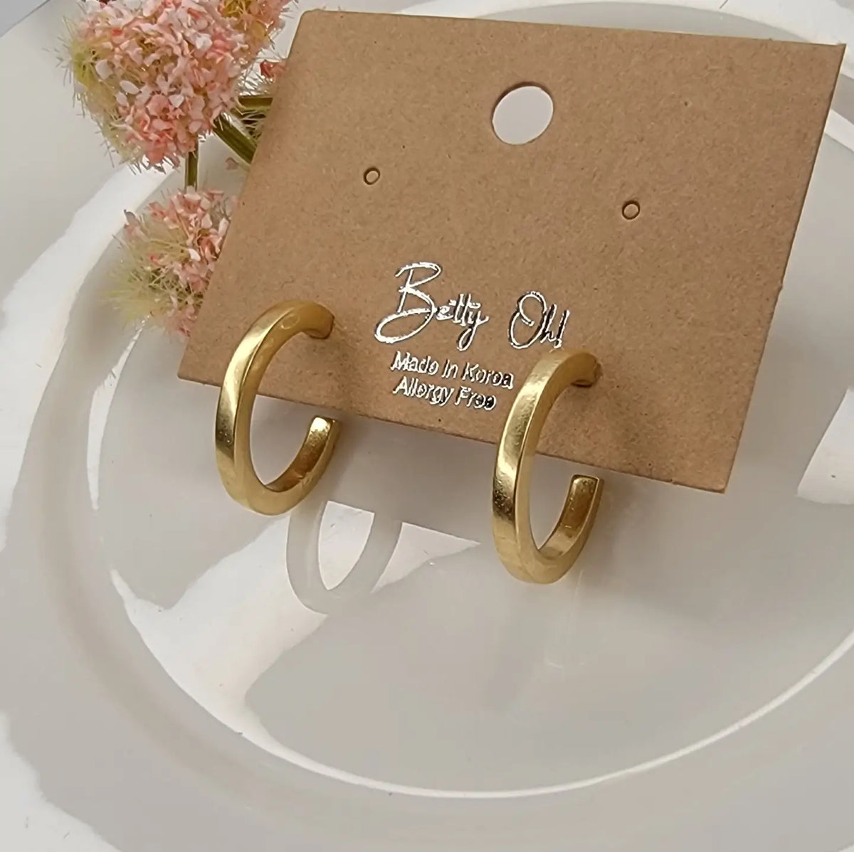 Betty Oh Matte Small Hoop Earrings - Multiple Colors