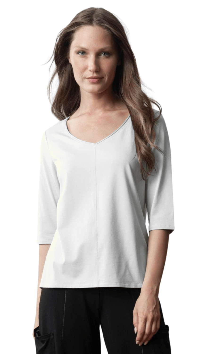 Olivia by Habitat Essential Knit Elbow Sleeve Tee - Multiple Colors