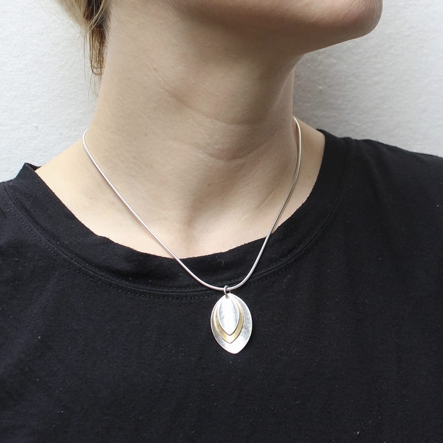 Marjorie Baer Triple Layered Leaves Necklace - N0672D