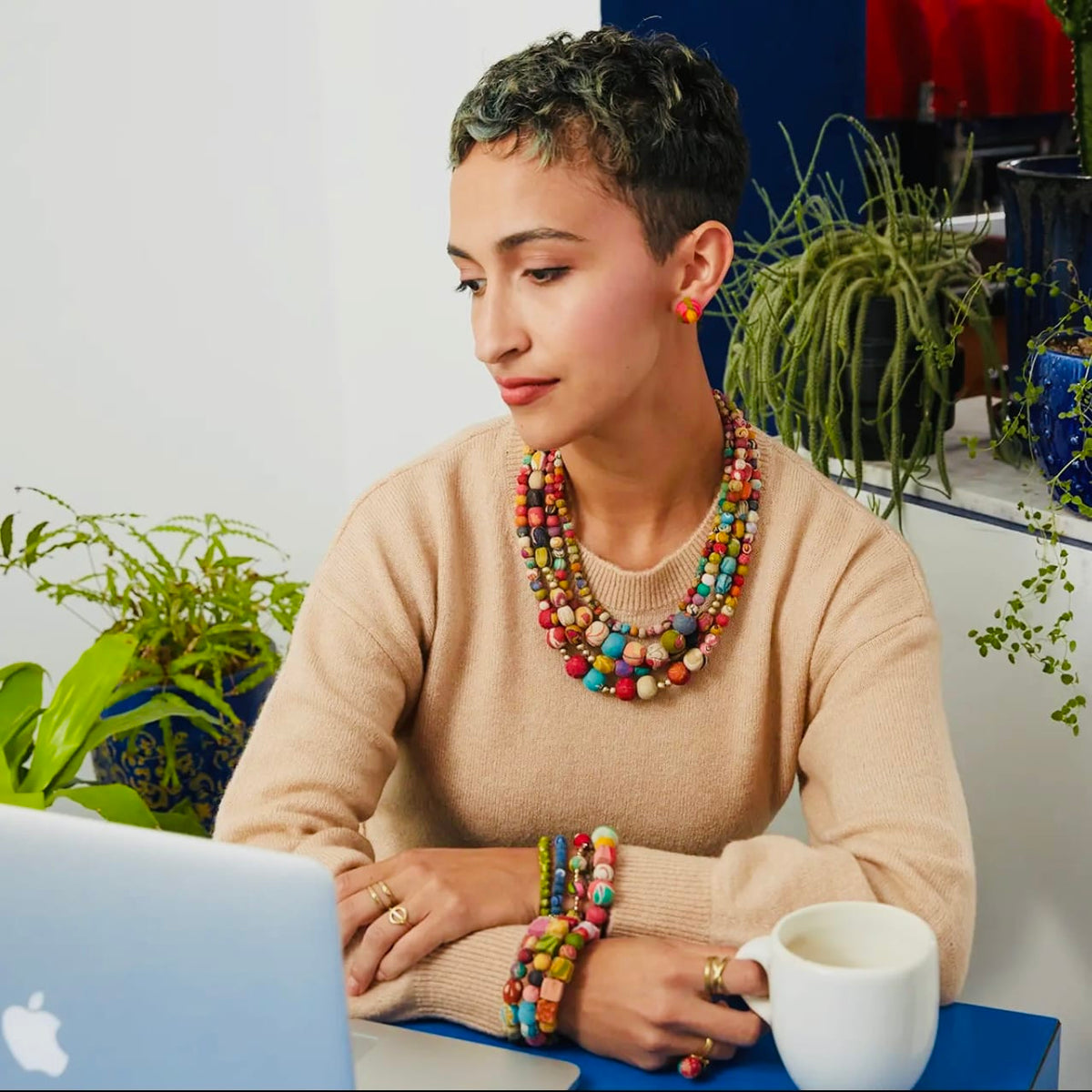 World Finds Kantha Aura Necklace