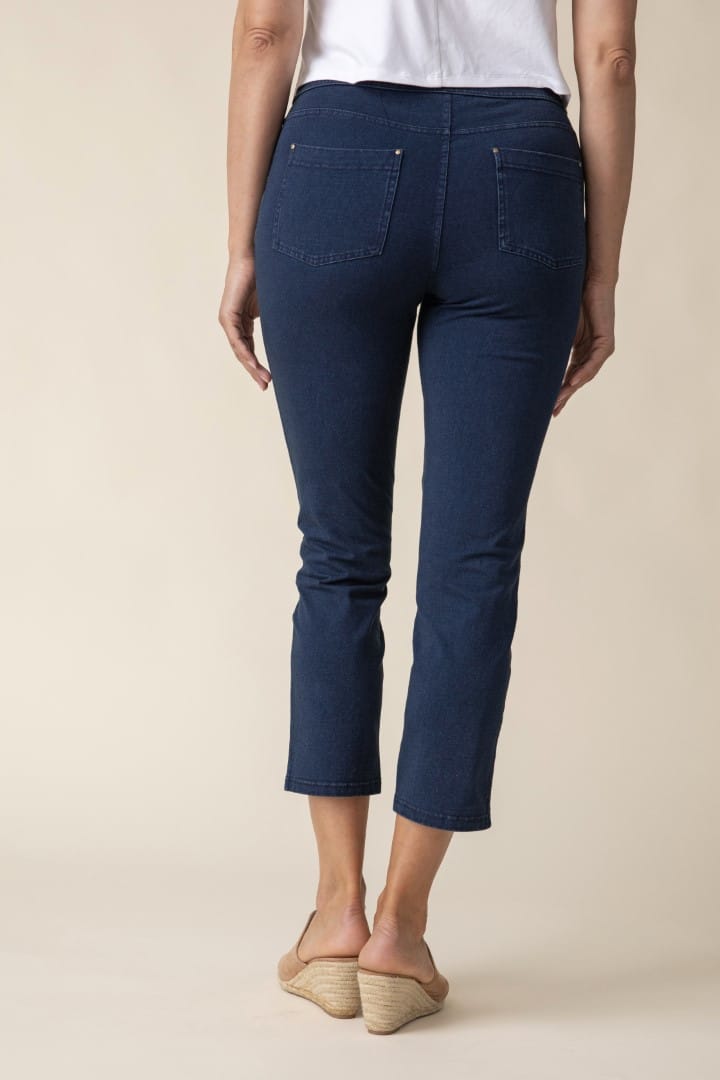 Habitat Stonewash Denim Capri Knit Jean - Multiple Colors
