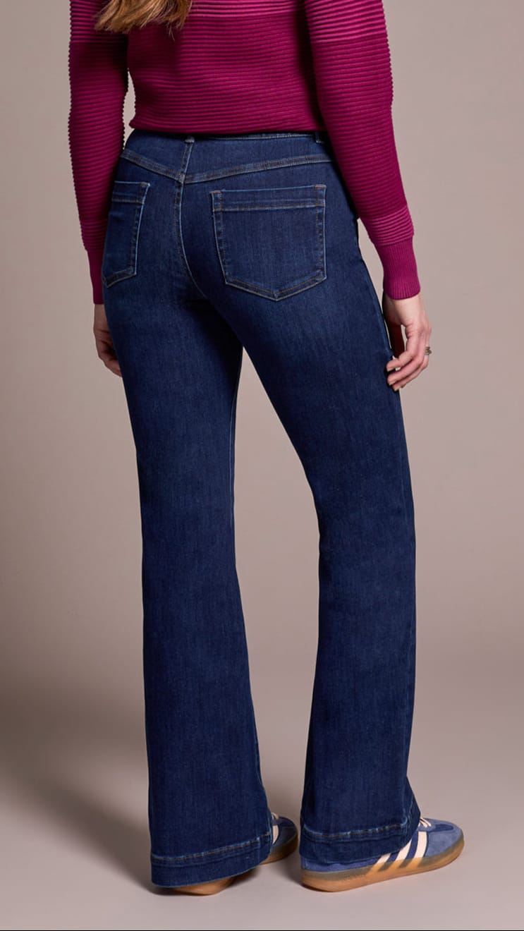 Tribal Audrey Pull On Flare Jean - Multiple Colors