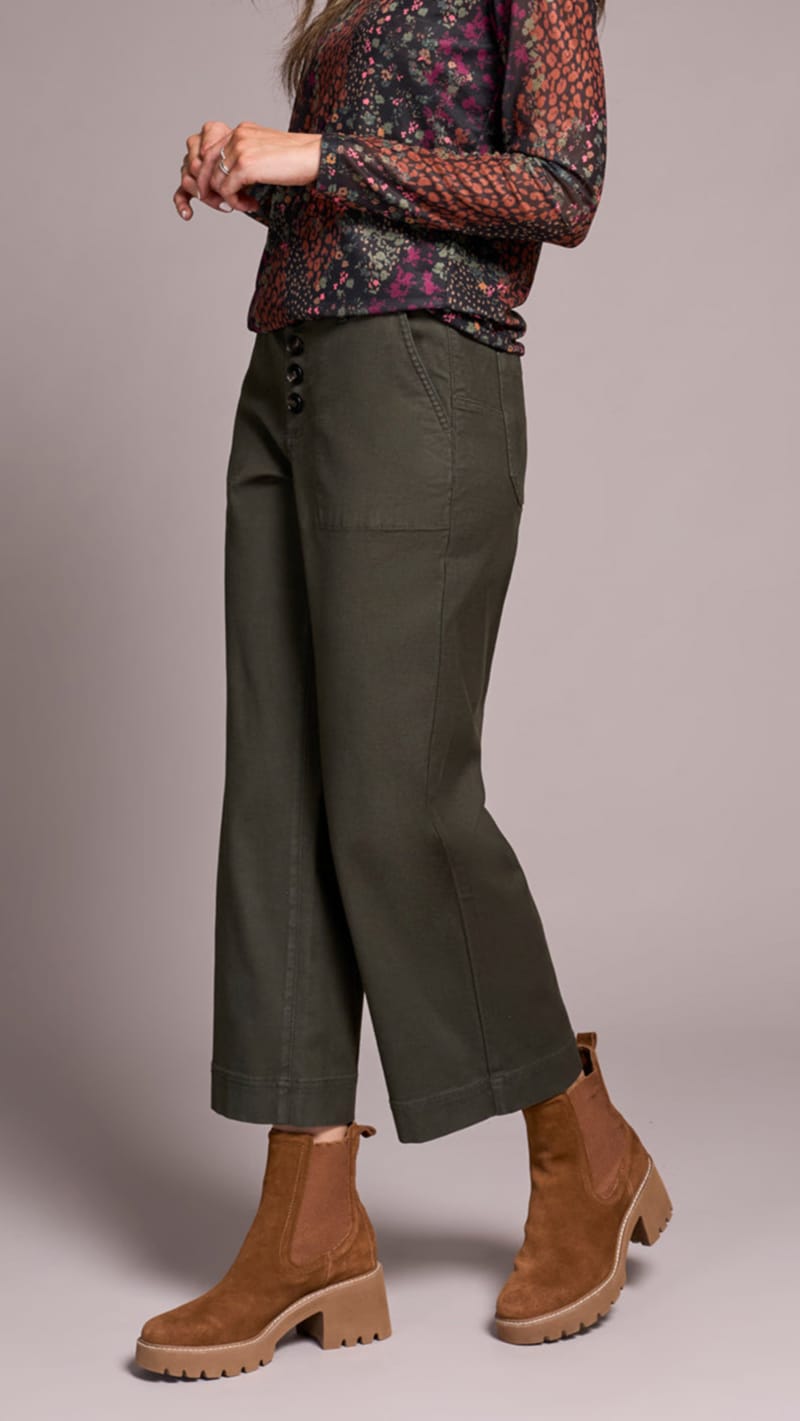 Tribal Sophia Curvy Wide Crop Jean - Multiple Colors