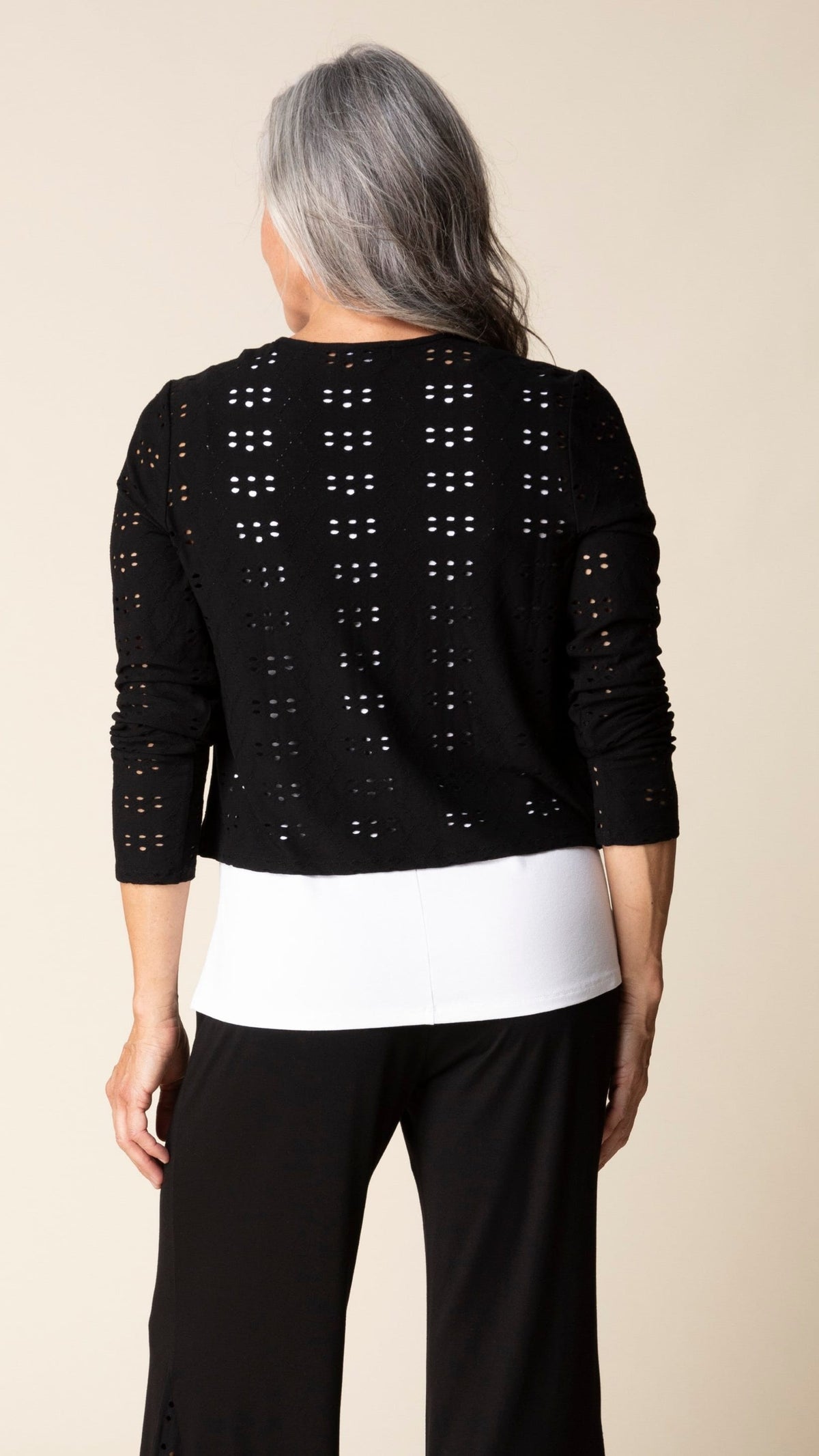 Habitat Eyelet Blooms Open Front Jacket - Multiple Colors
