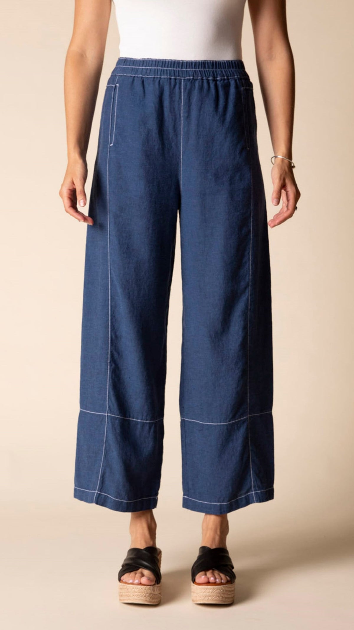 Habitat Linen Seamed Crop Pant - Multiple Colors