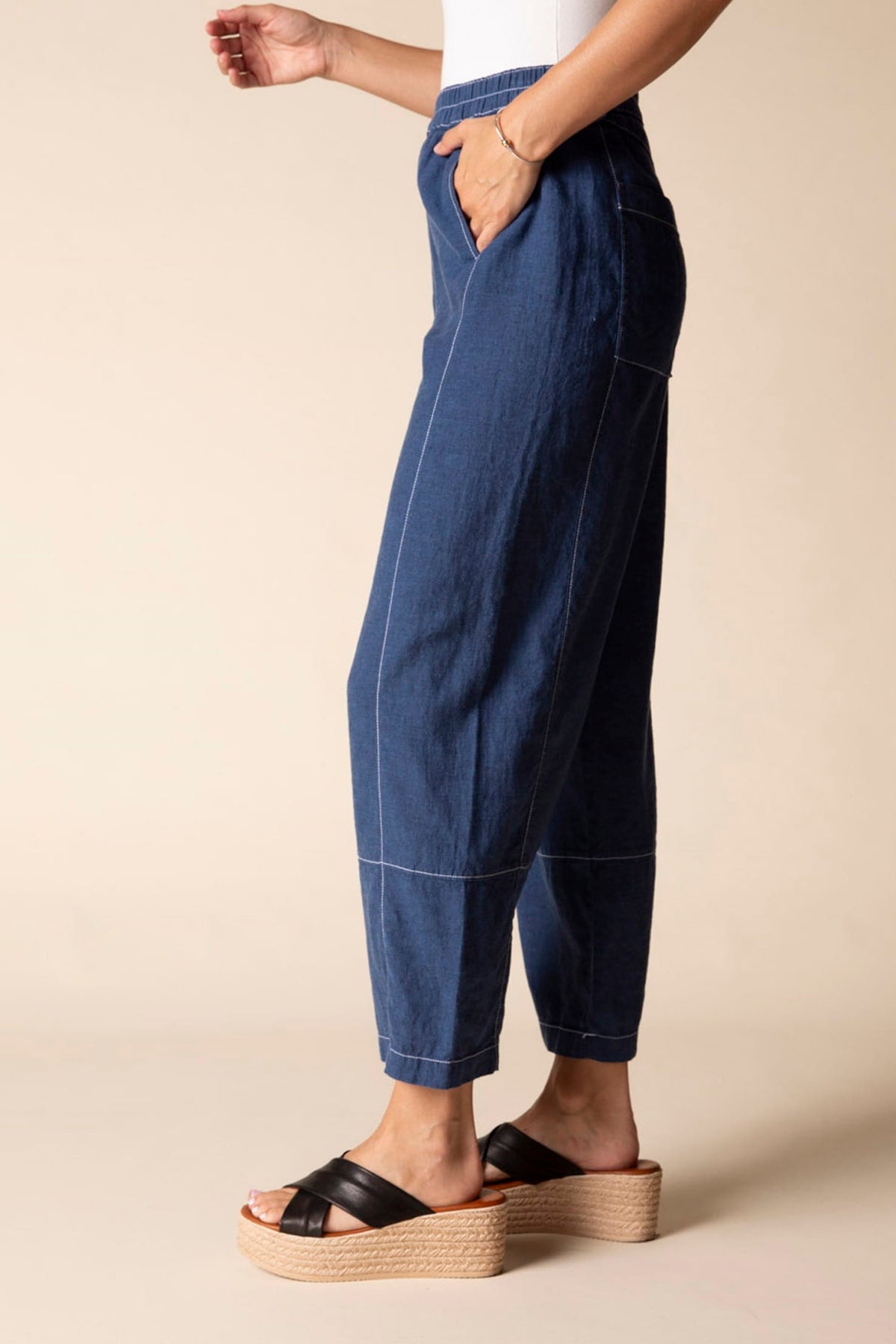Habitat Linen Seamed Crop Pant - Multiple Colors