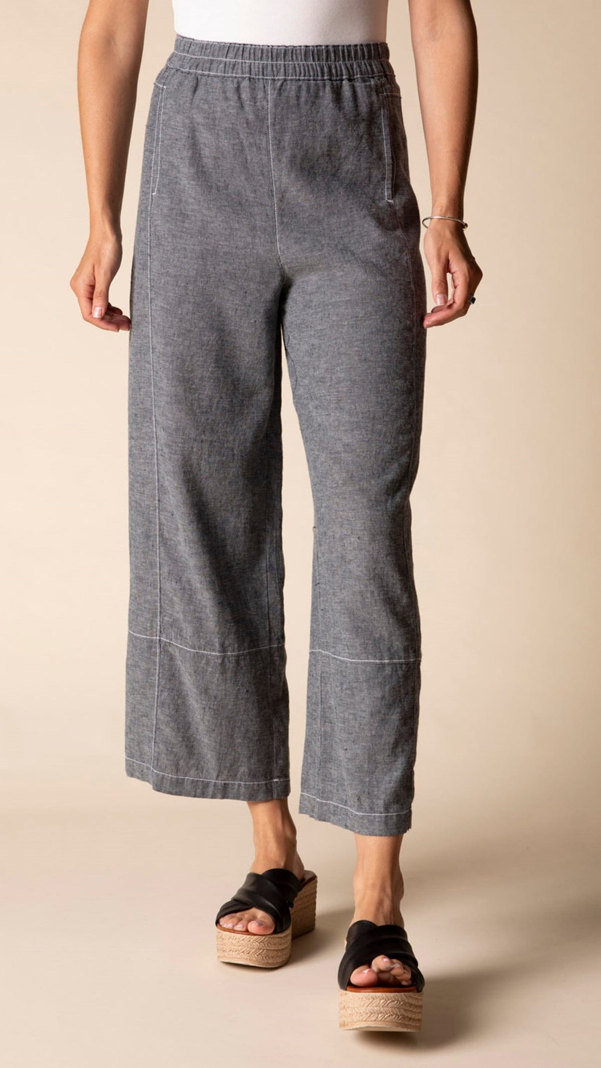 Habitat Linen Seamed Crop Pant - Multiple Colors