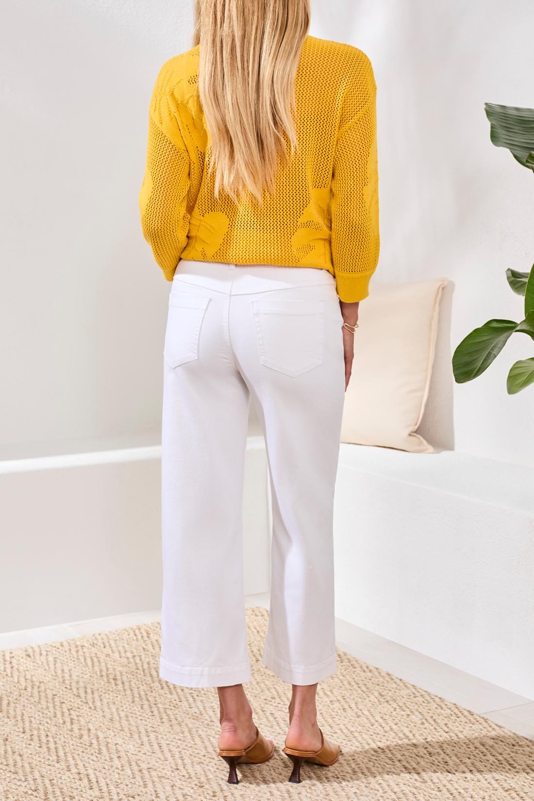 Tribal Audrey Huggings Wide Crop Jean - Multiple Colors