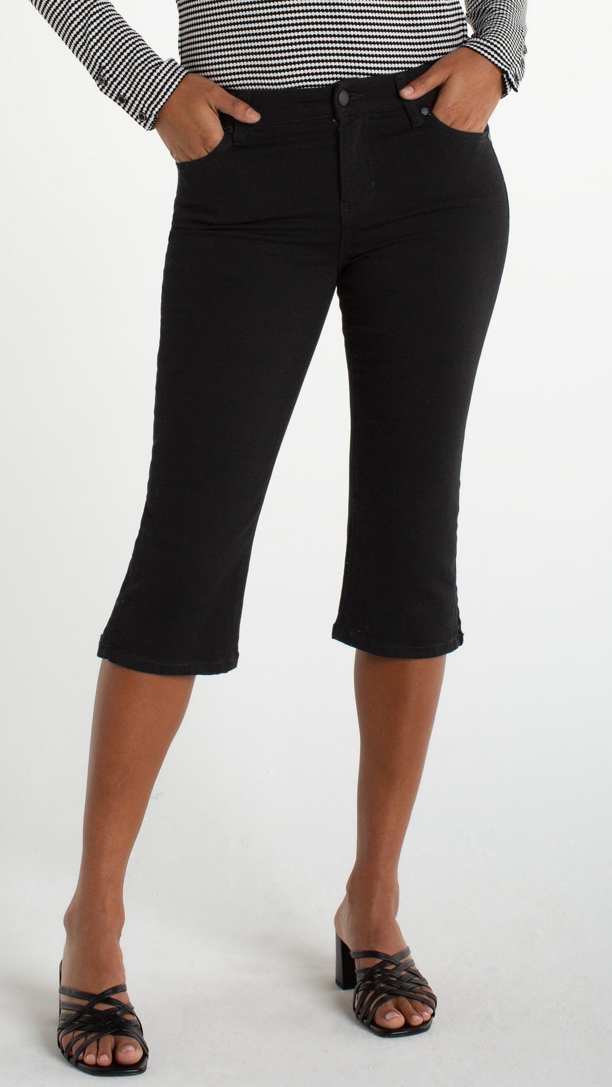 Liverpool Capri with Slit - Multiple Colors